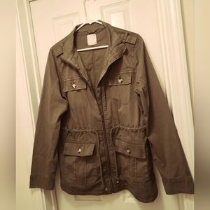 "So" New Olive Drab Military Style Jacket- L
